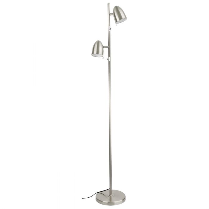 Hot Sale! Lara 2 Steel Satin Nickel Floor Light