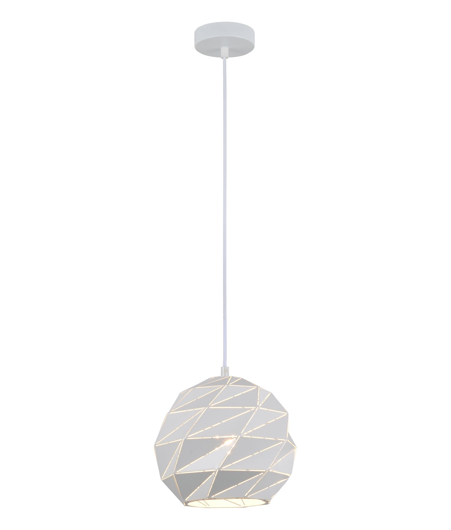 Hot Sale! Interior Large Dome Carved Iron Origami-Style Single Pendant Lights