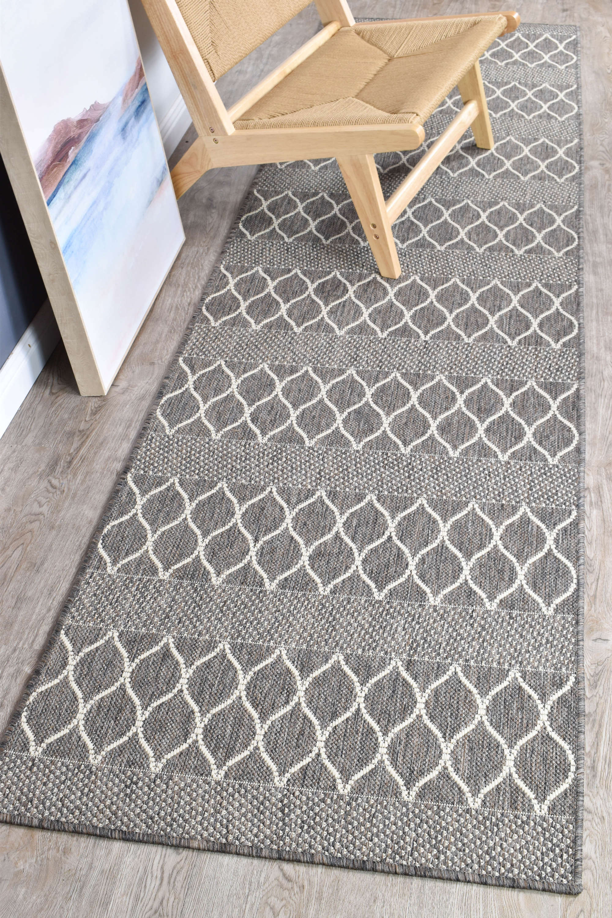 Durable Brown Alaska Runner Rug 6826 - W71E for Indoors & Outdoors
