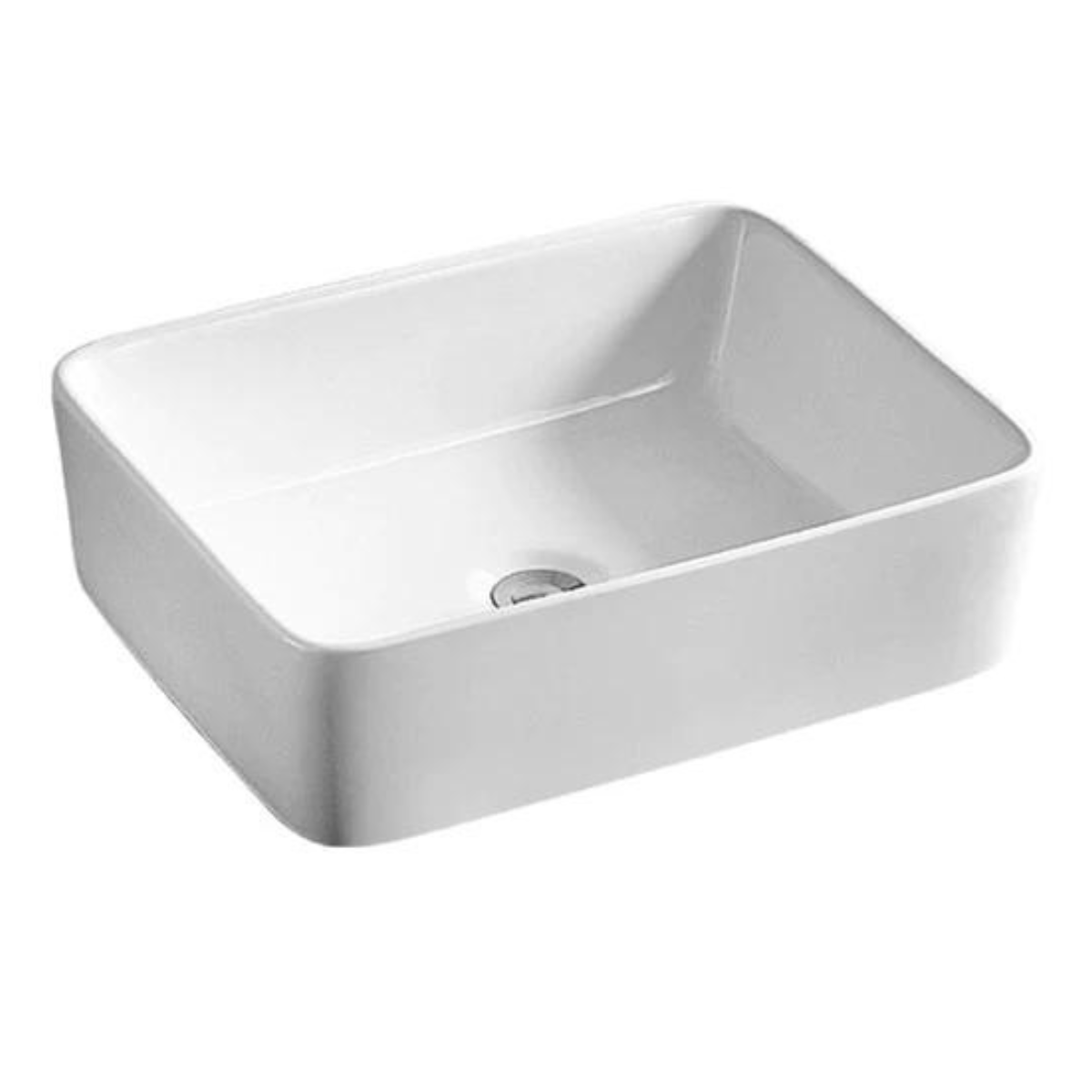 HOT! POSEIDON Rectangle Gloss White Basin (400x300x130)