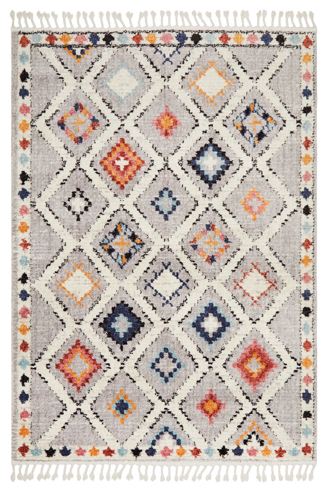 Exclusive Marrakesh 555 Grey Power Loomed Polypropylene Rug for Modern Home Decor