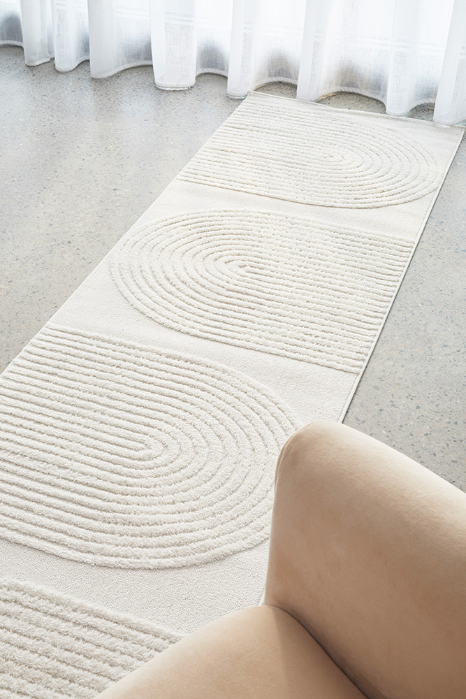 Hot! Lotus Abbey White Modern Runner Rug
