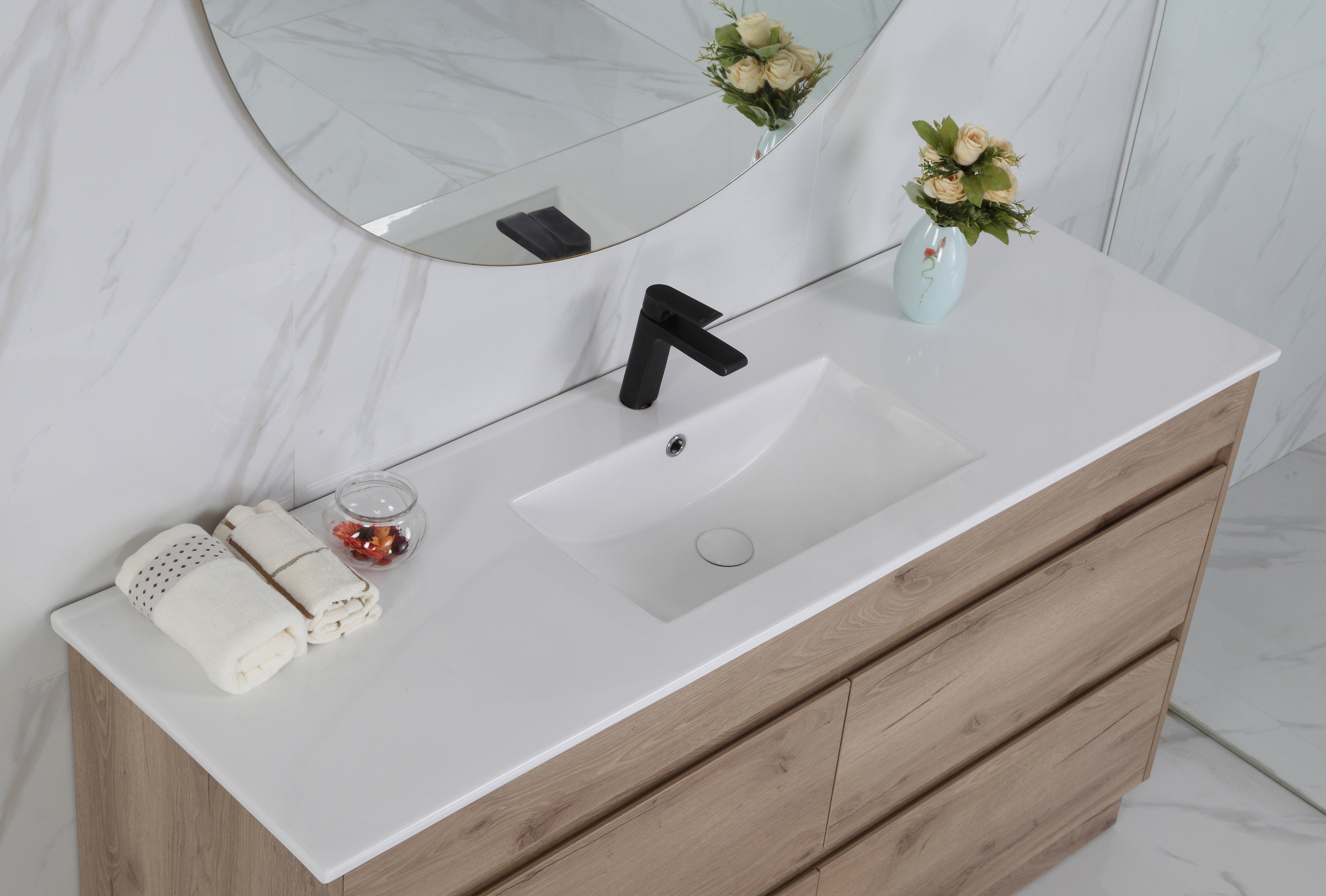 Get the Best MAX MDF Freestanding Vanity in Natural Oak - All Sizes Available