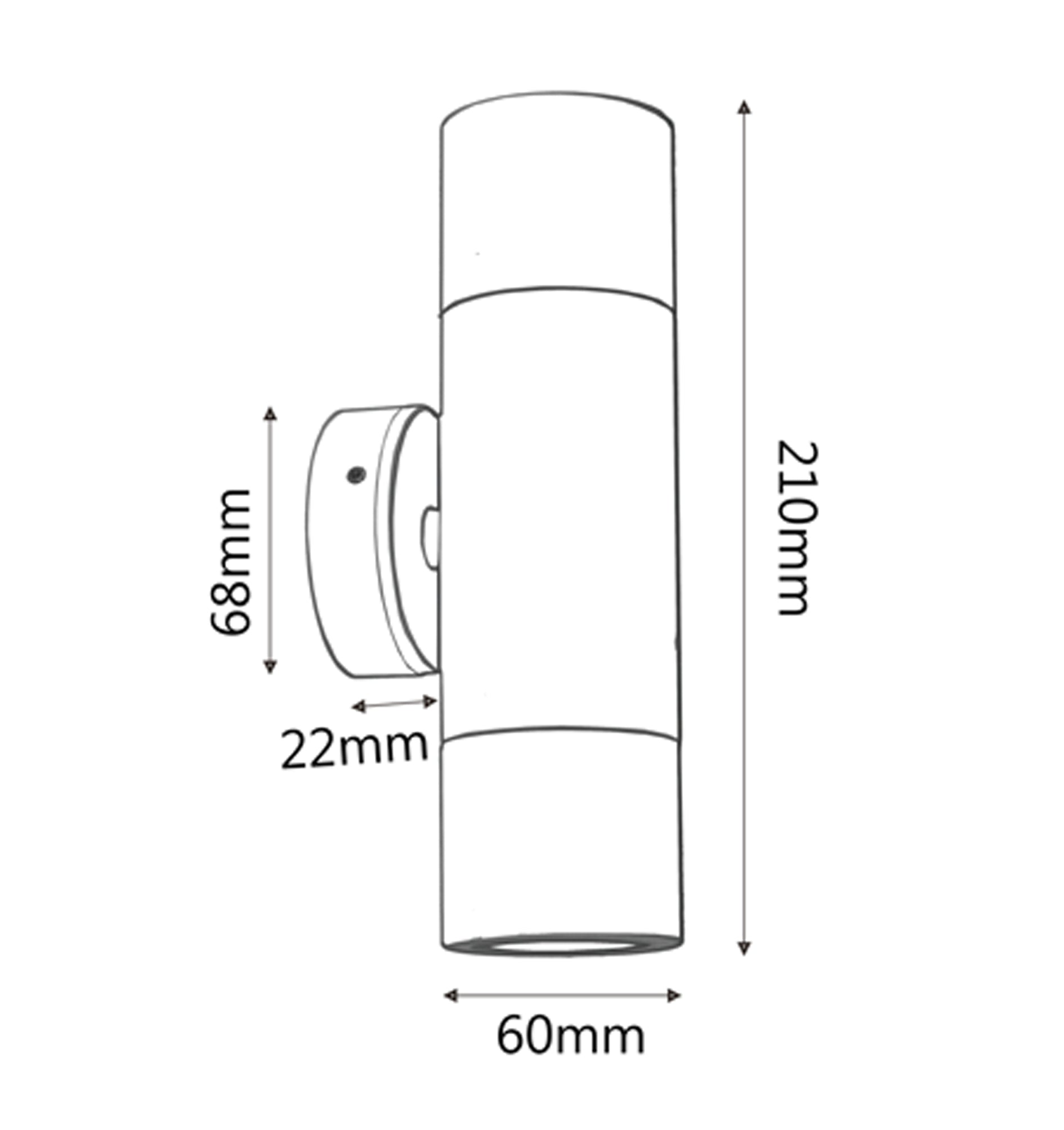 Hot Sale: Anodized Aluminium GU10 Exterior Wall Pillar Spot Lights with IP65 Rating