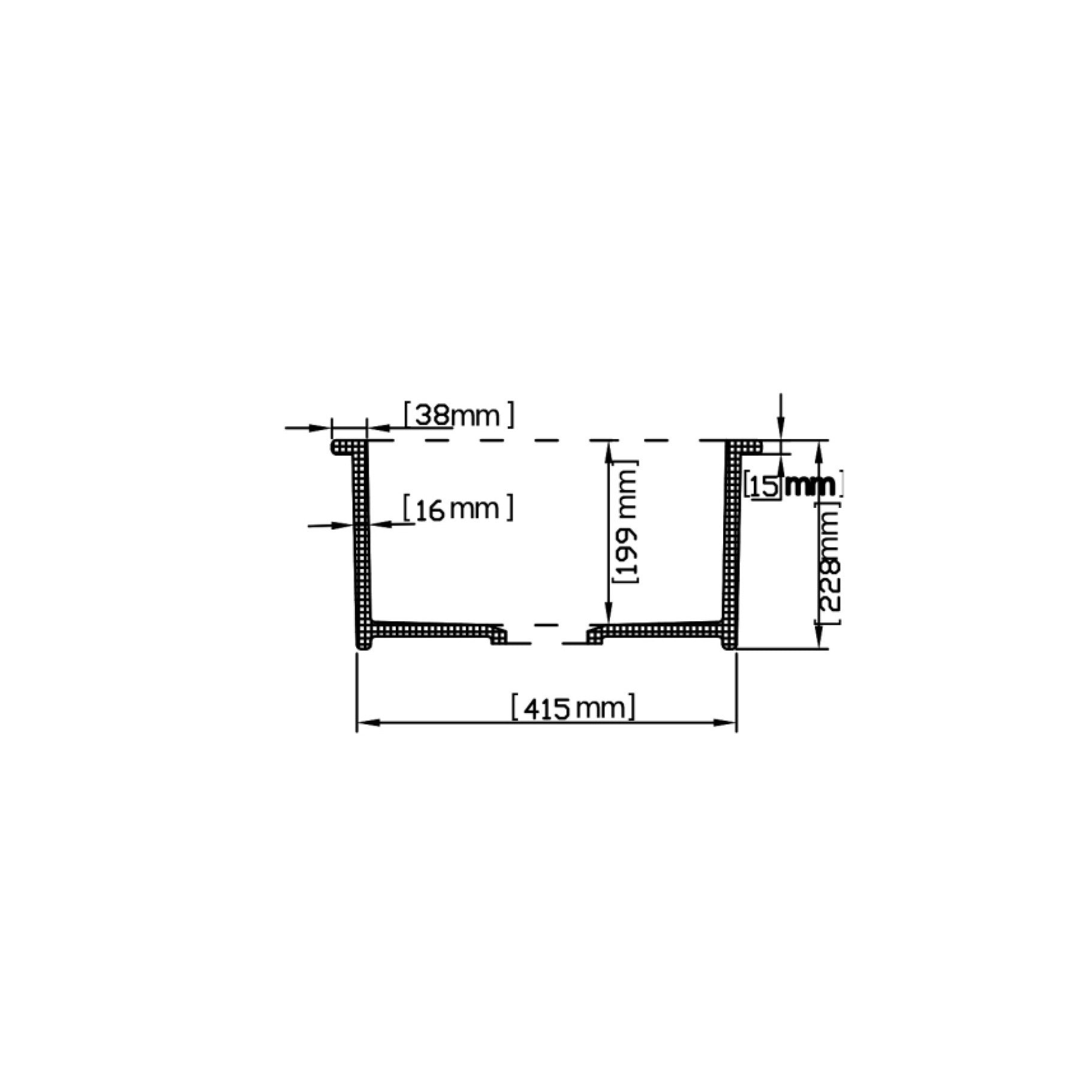 Matte Black POS Camden Fireclay Undermount Kitchen Sink, 470x228 Size