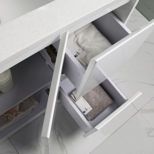 ALICE Gloss White Freestanding Vanity (All Sizes) - Ideal for Bathrooms