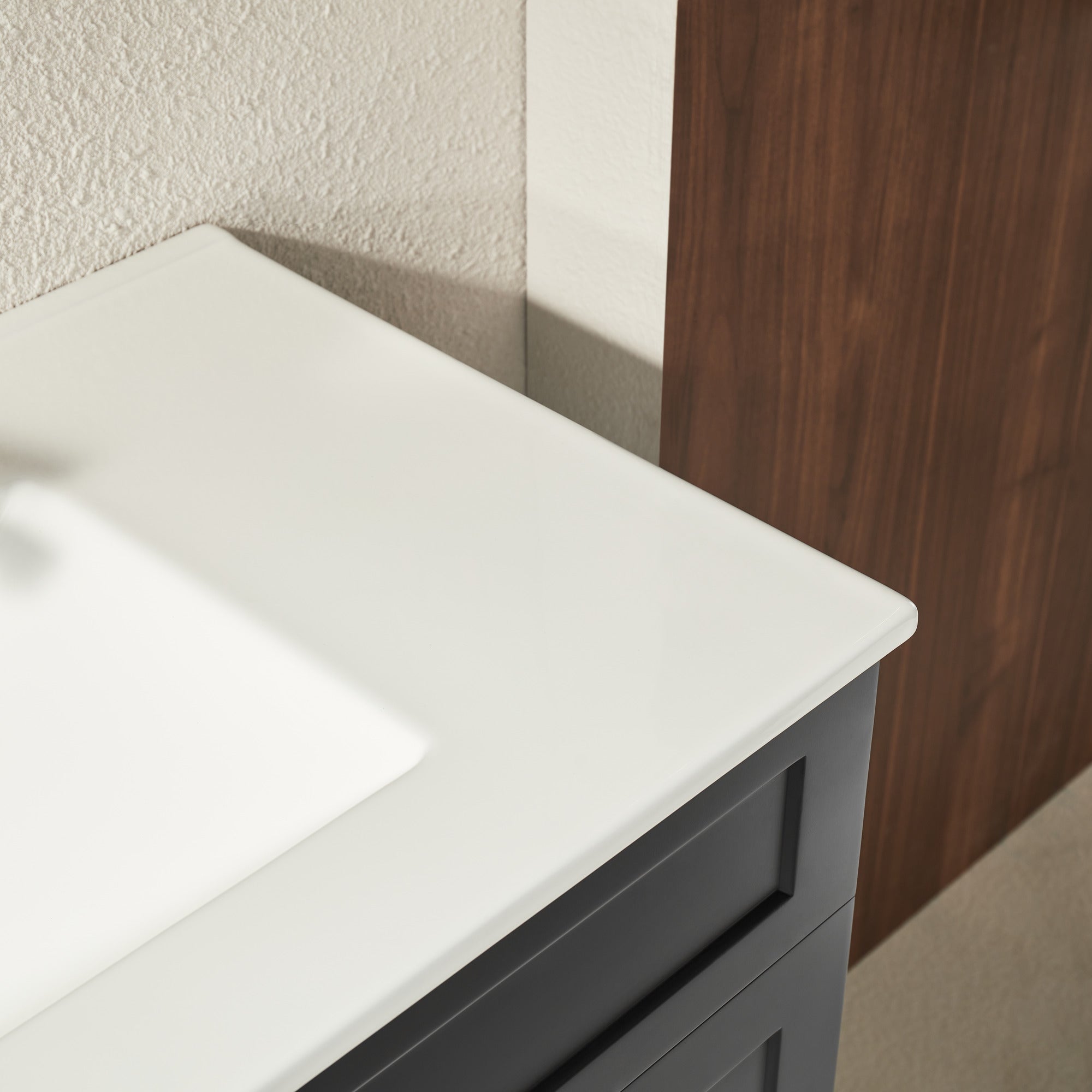 Hot Deal! 900mm Matte Black Harrington Freestanding PVC Vanity