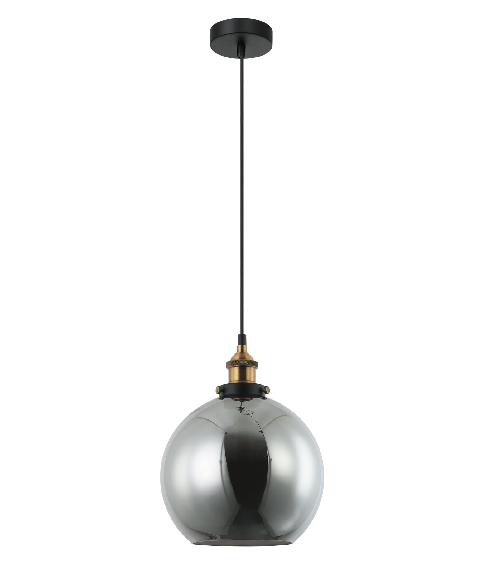PESINI: Wine Glass Shaped Interior Pendant Lights with Antique Brass/Chrome Highlights