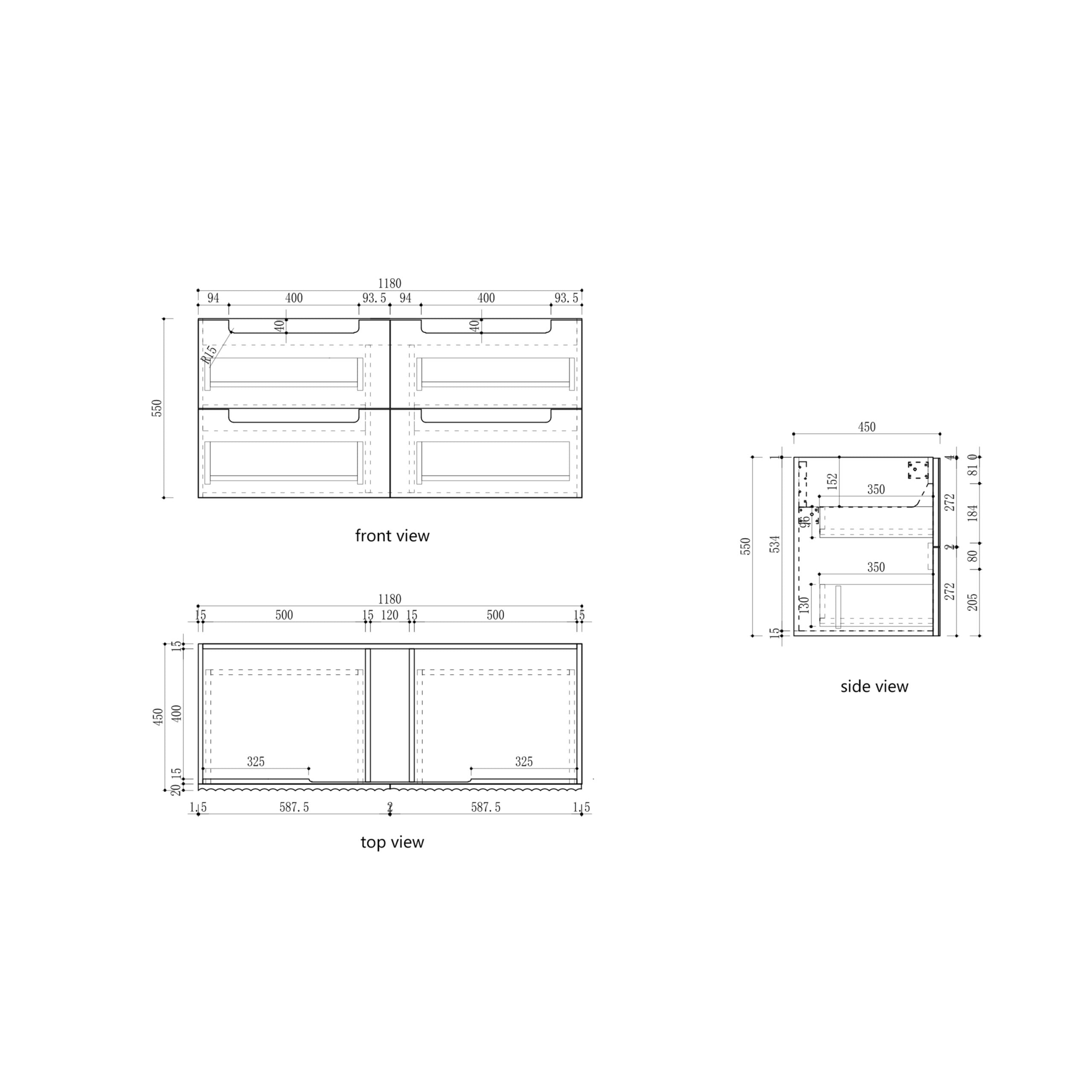 Lovina Tier Wall Hung Vanity in Harvest Oak - All Sizes Available