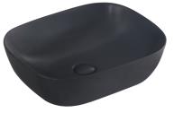Hot Sale! POSEIDON Rectangle Matte Black Ceramic Above-Counter Basin (465x375x120)