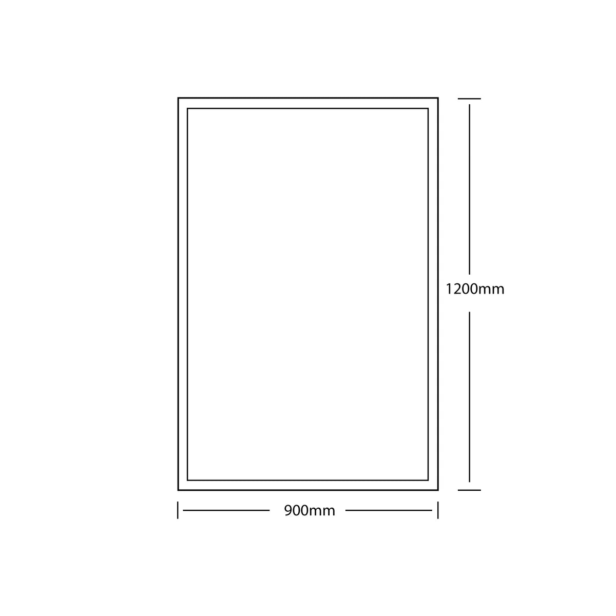 All Sizes ABS Frameless Rectangle Mirror with Beveled Edges