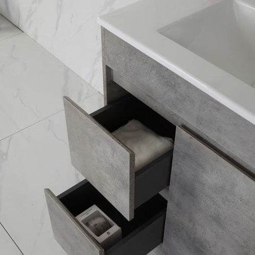 Exclusive LOLA Freestanding Vanity in Stylish Grey - Available in All Sizes