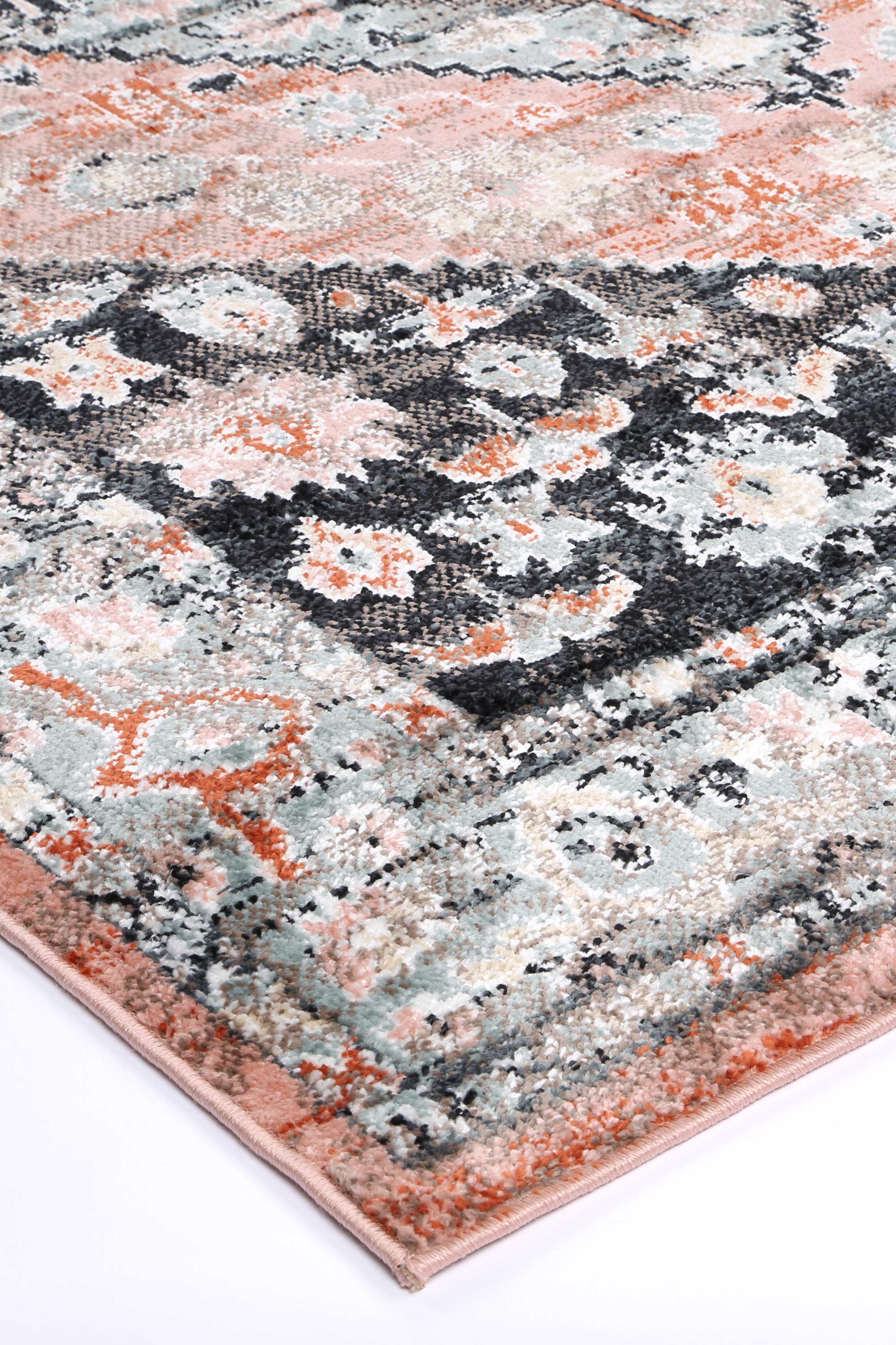 Anatolia Traditional Area Rug in Black and Beige - Ideal for High - Traffic Spaces