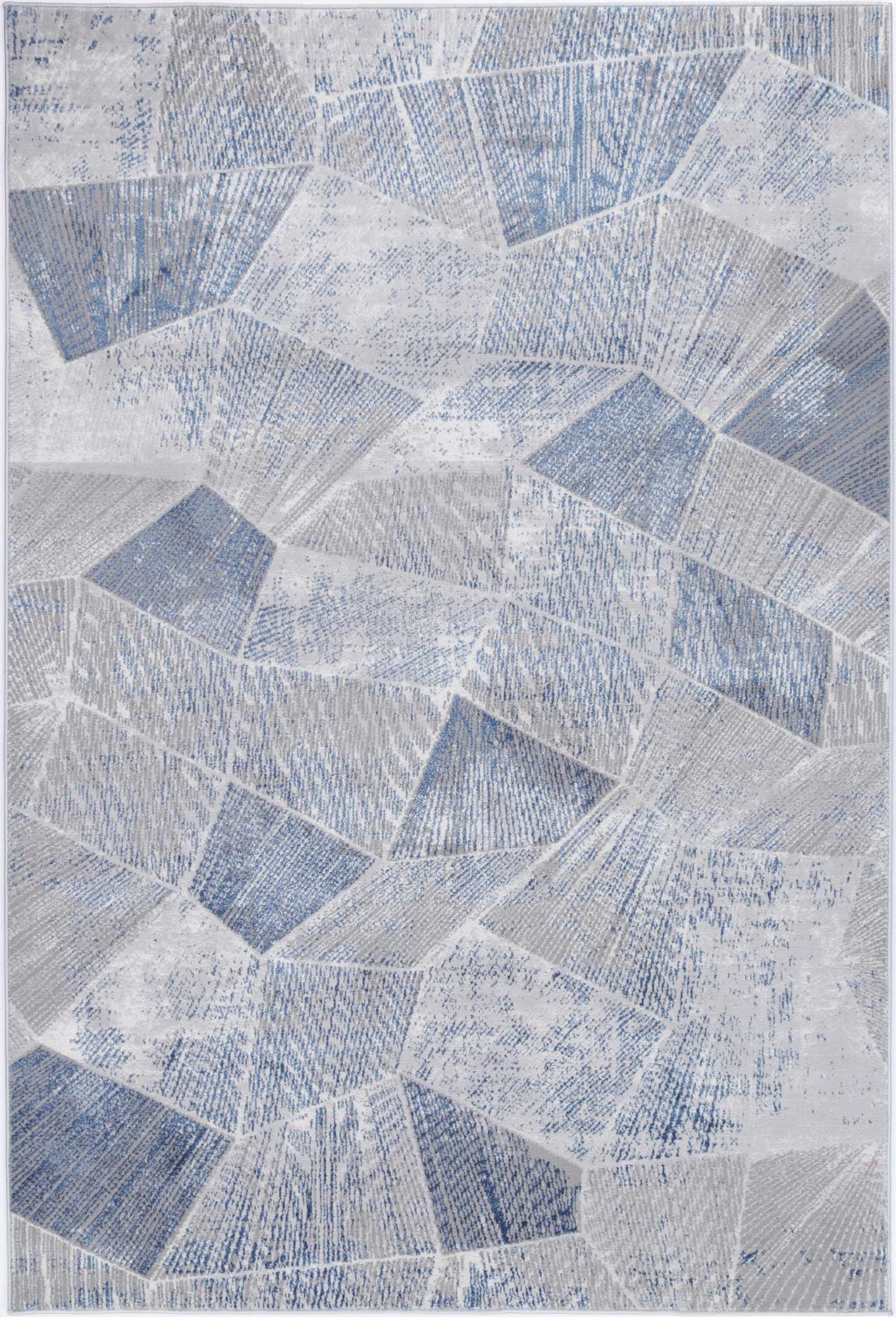 Exclusive Malo Mason Grey and Blue Geometric Floor Rug - Perfect for Any Decor Style