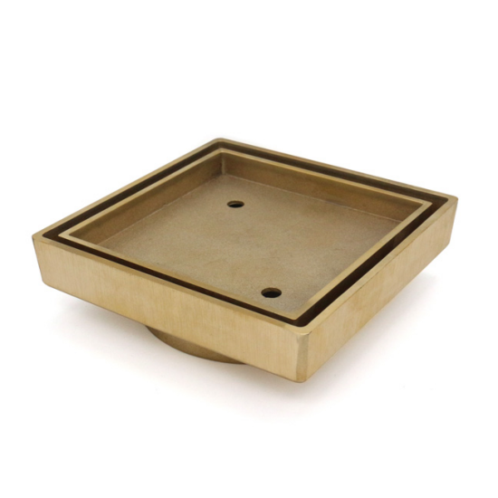 Hot! Matte Gold Smart Tile Insert Floor Waste Shower Drain (90mm Outlet, 115x115mm)