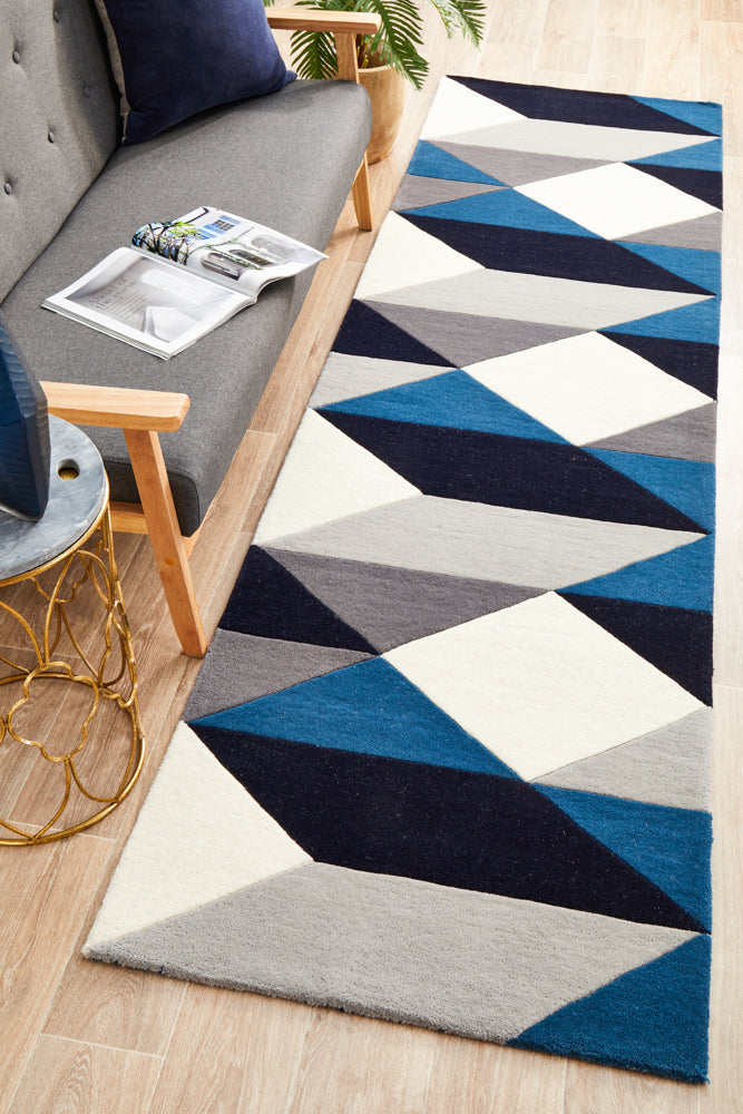Hot Deal! Matrix 904 Hand-Tufted Pure Wool Steel Runner Rug