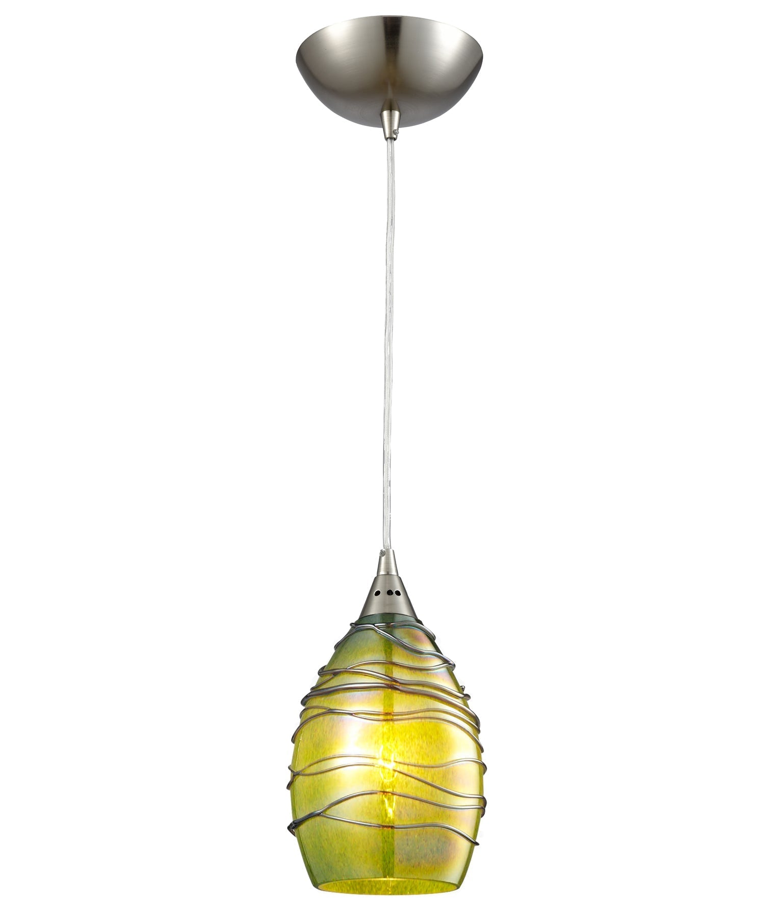 Hot Sale! Hand Blown Coloured Twist Ellipse Glass Pendant Light