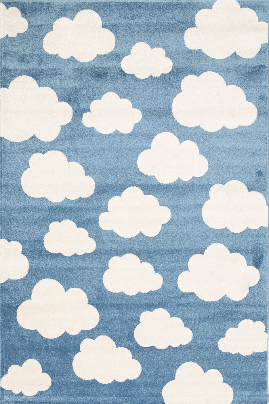 Hot Sale! Piccolo Kids Rug in Blue and White Cloud Design - Ideal for Boys, Girls, and Unisex Use