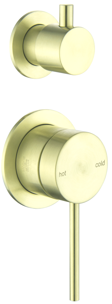 2P Brushed Gold Mica Shower Mixer with Diverter