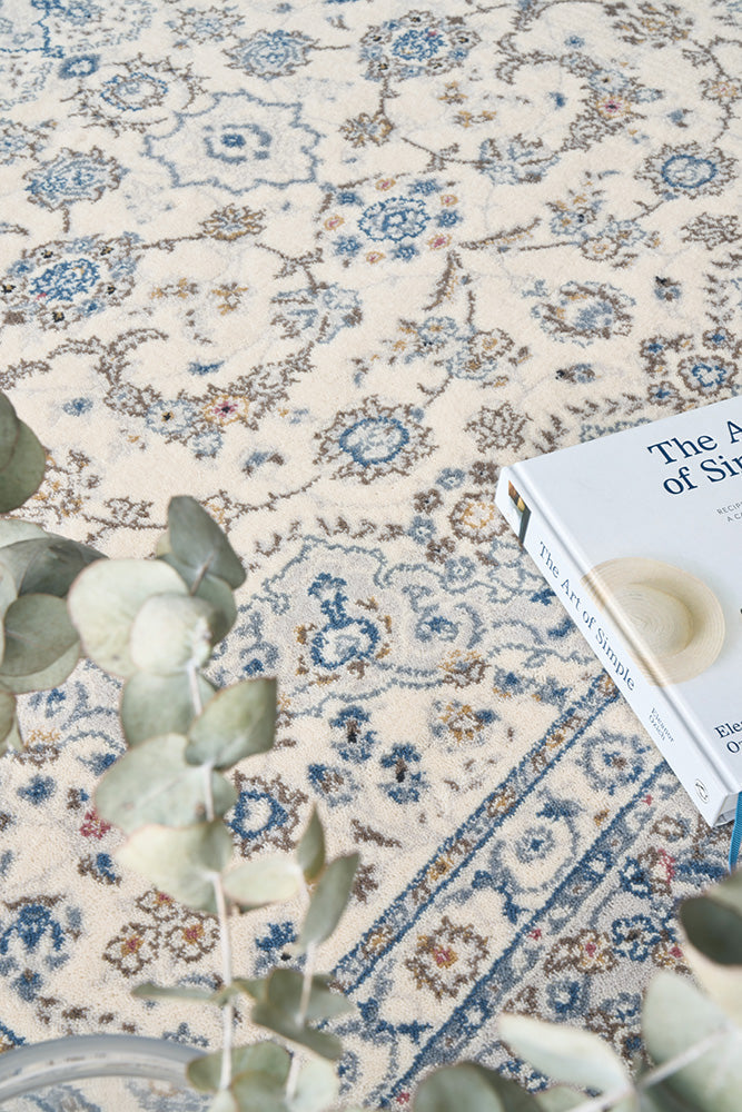 Hot Sale! Exquisite Ivory Melody Kashan Persian-Style Rug for Home Decor