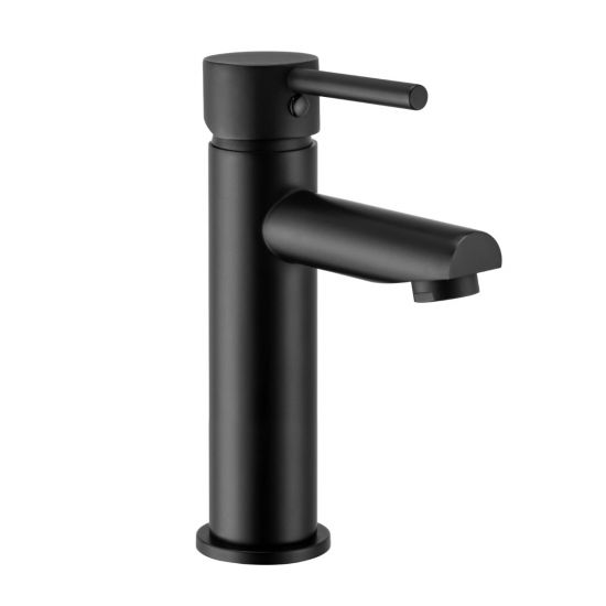 LUCID PIN Round Black Tall Basin Mixer - Ideal for Modern Bathrooms
