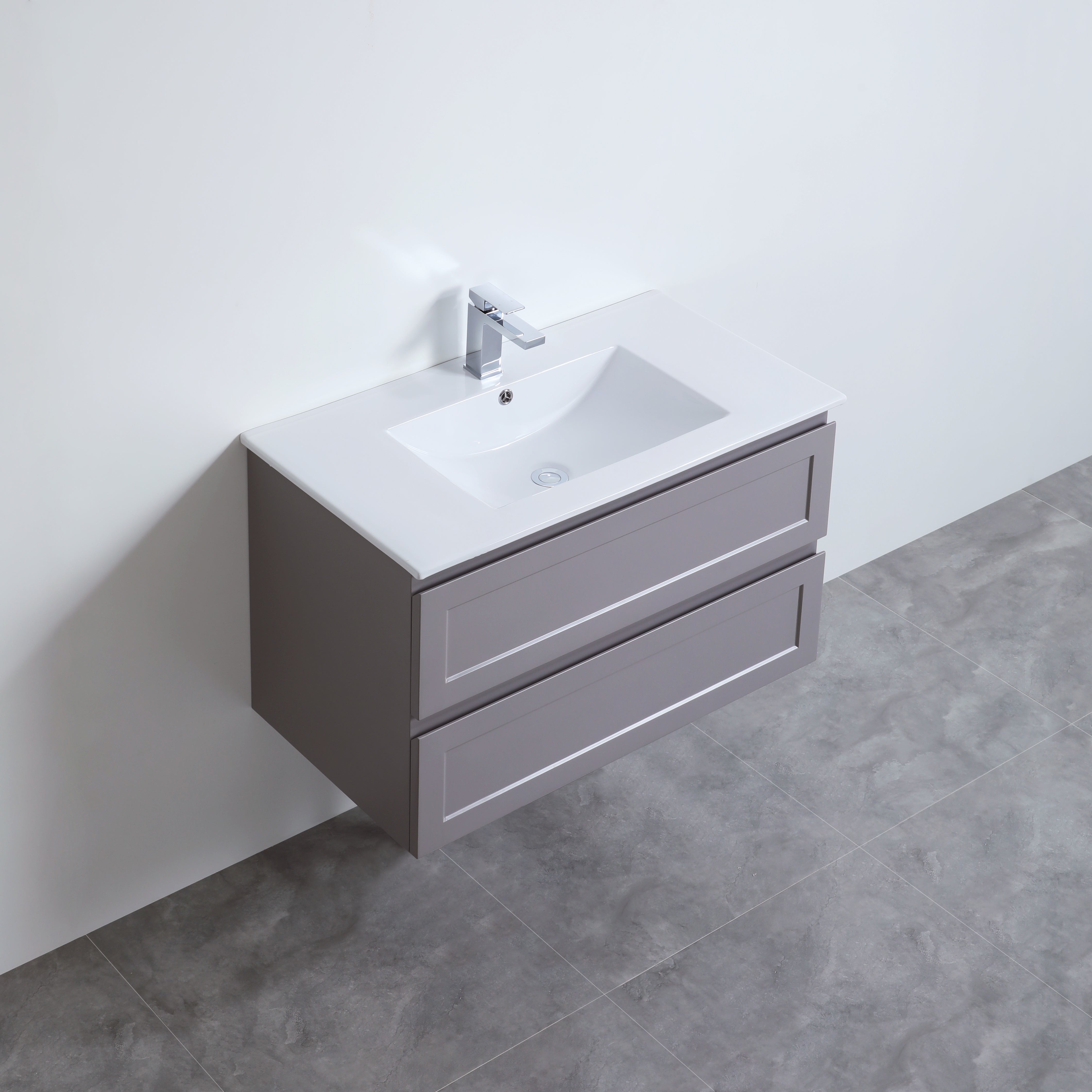 900mm Matte Grey Fremantle Wall - Hung PVC Vanity Cabinet