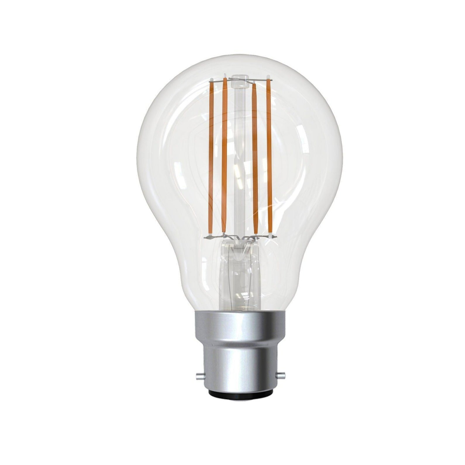 6-Pack 7W B22 LED A60 Cool White Clear Globe - Great Value!