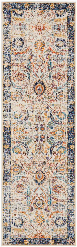Hot Sale! Evoke Peacock Ivory Transitional Power - Loomed Runner Rug