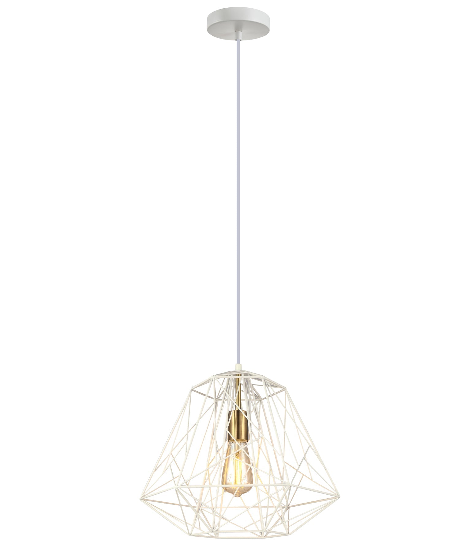 MARTE: Stylish Geometric Interior Iron Cage Single Pendant Lights