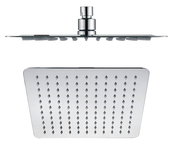 AQU Chrome 10 Square Wide Rail Shower Station with 3-Function Handheld - Must - Have for Your Bathroom