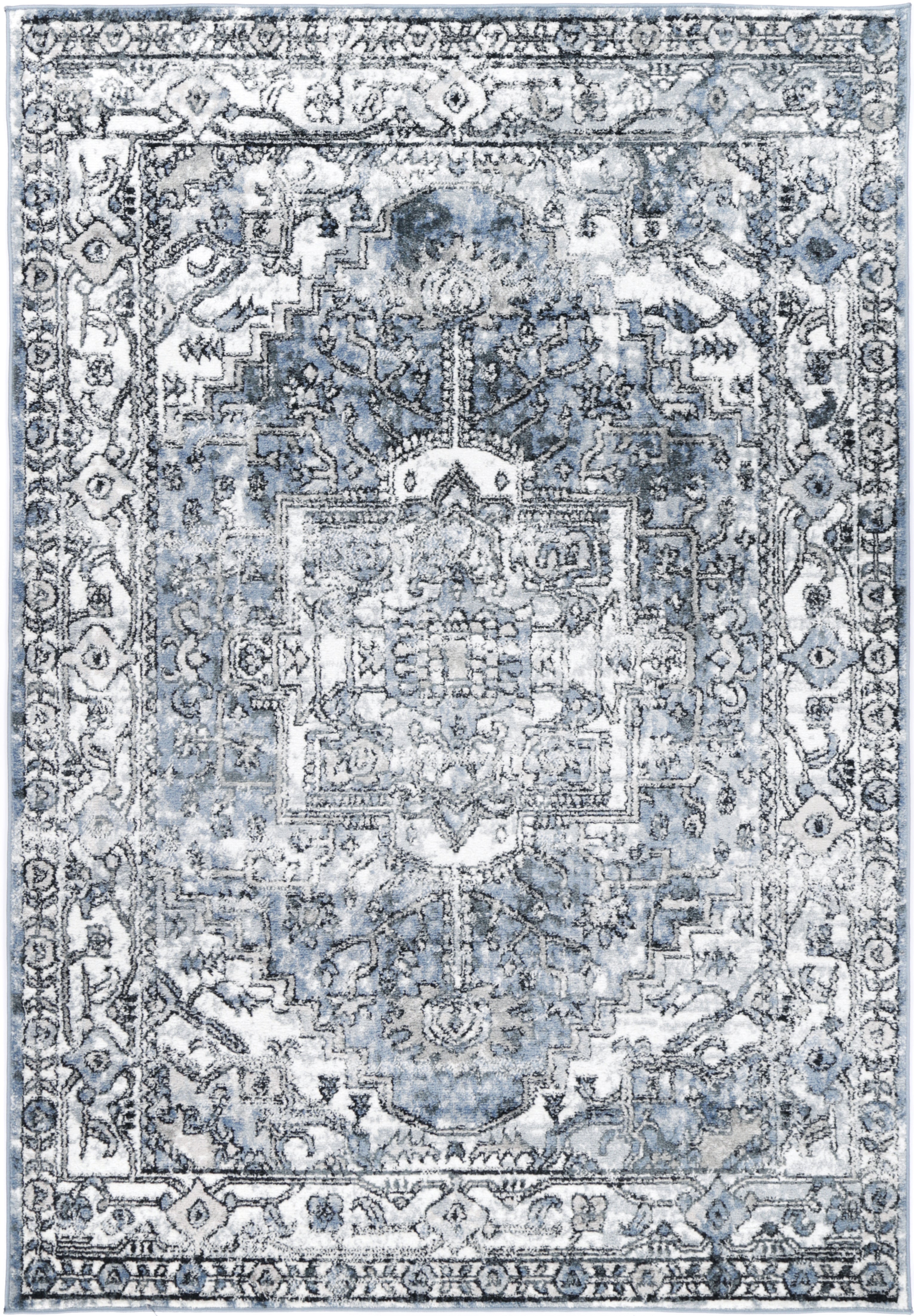 Hot Sale! Anatolia Traditional Blue Floor Rug with Antique Flair