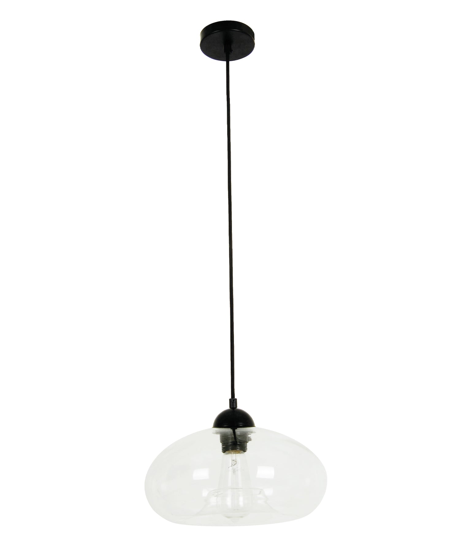 MASON: Stylish Modern Retro Oval Glass Pendant Light - Great Deal!