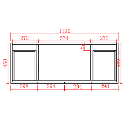 1200mm Single Bowl ACACIA PVC Shaker Floor Standing Vanity