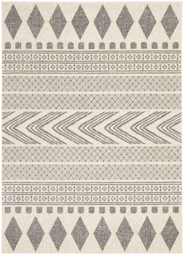 Mirage Adani Grey Rug with Modern Tribal Design - Trendy and Timeless
