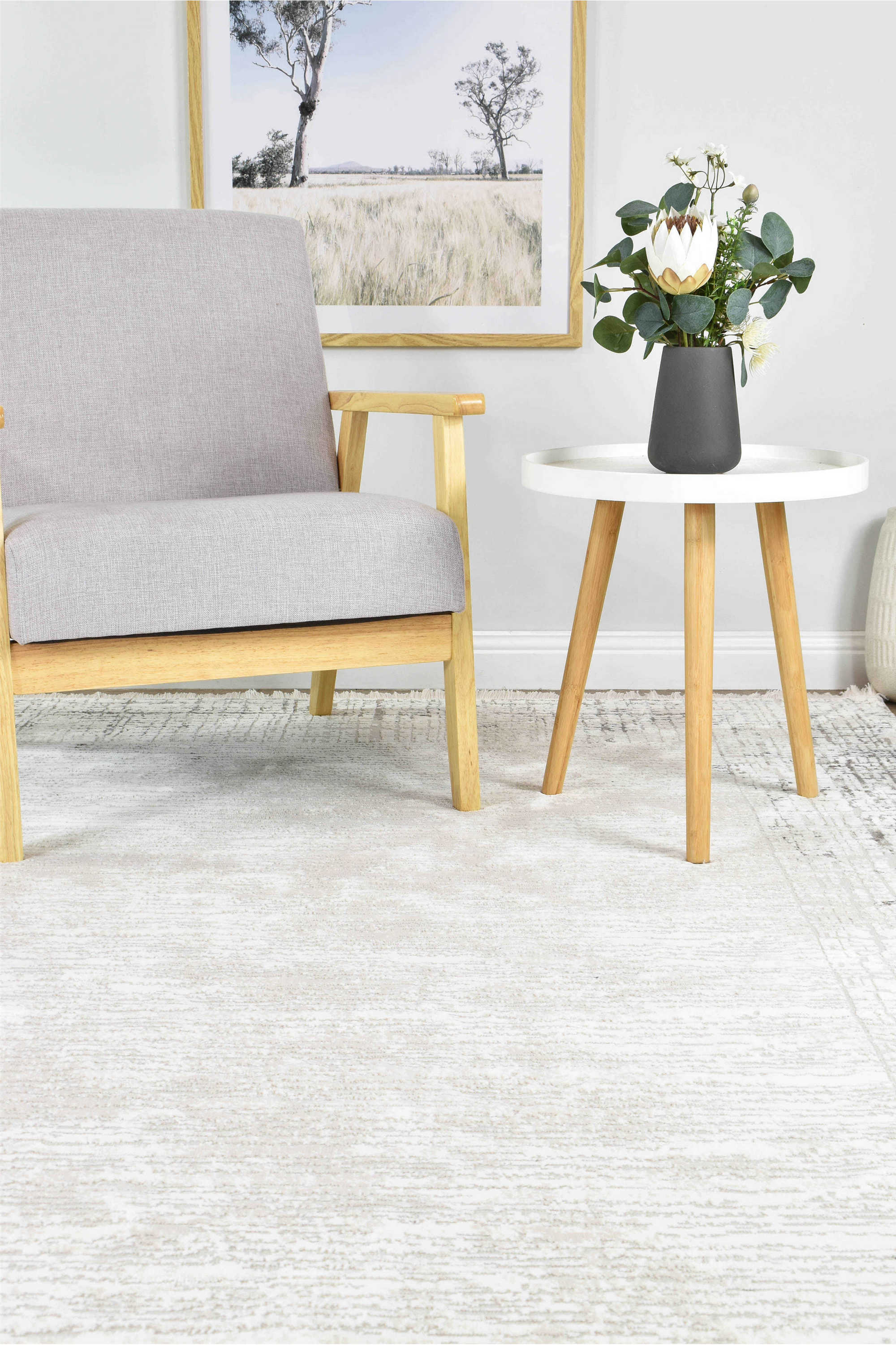 Amara 25420A Beige Elegant Non - shedding Cozy Rug