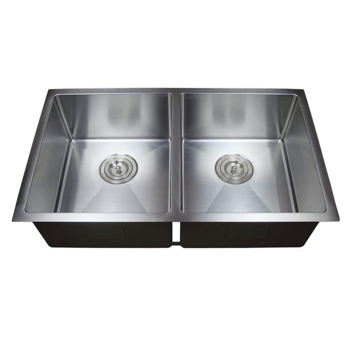 775x450x200mm Handmade Double Bowl POS Stainless Steel Kitchen Sink
