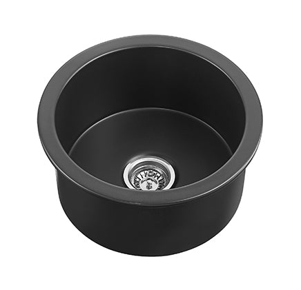 Matte Black POS Camden Fireclay Undermount Kitchen Sink, 470x228 Size