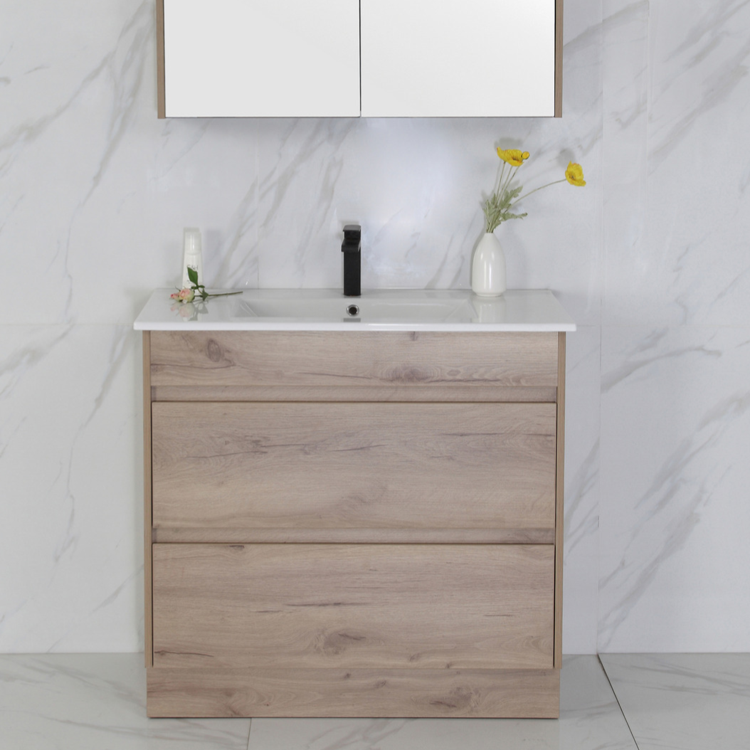 Get the Best MAX MDF Freestanding Vanity in Natural Oak - All Sizes Available