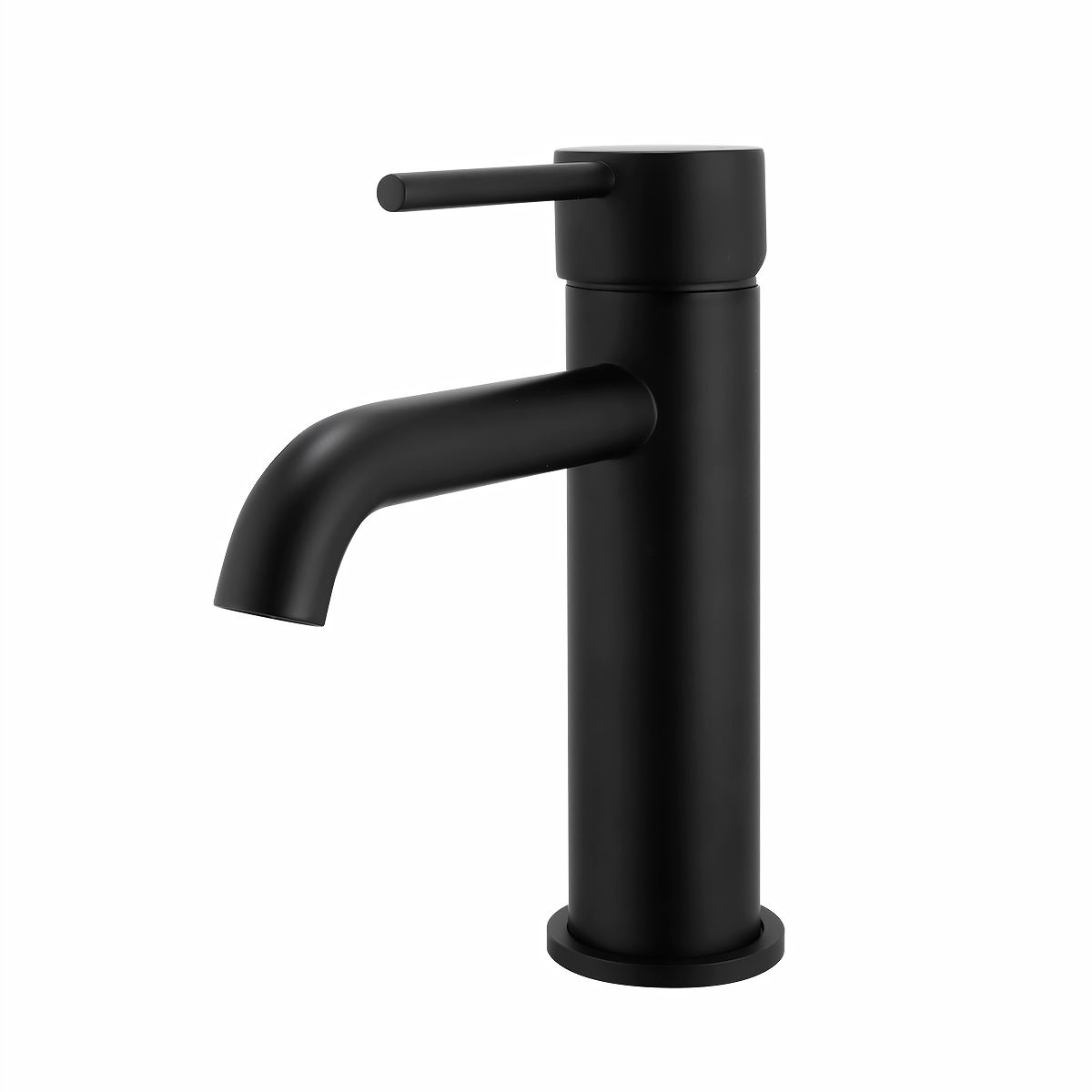 LUCID PIN Series Elegant Round Matte Black Basin Mixer