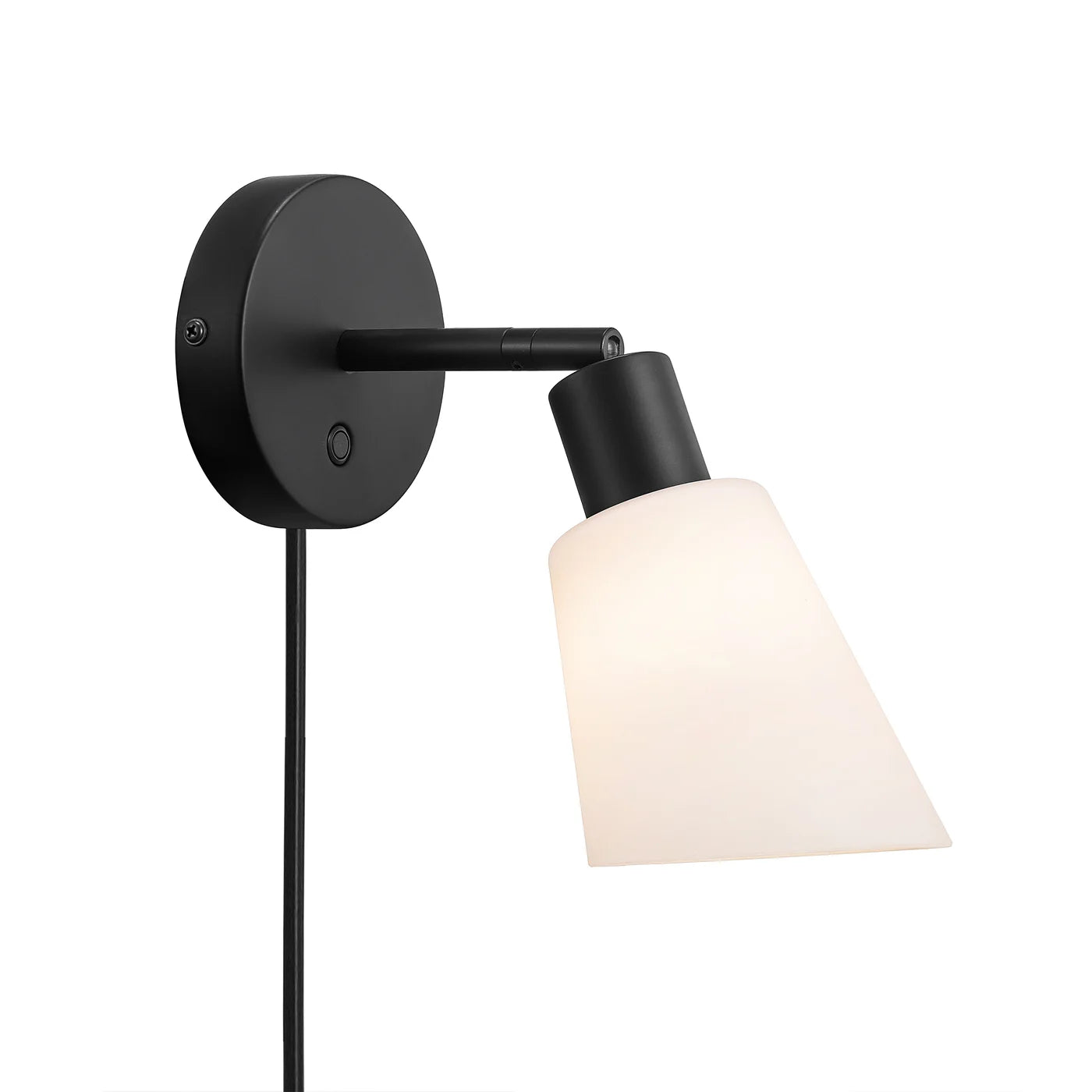 Nordlux Molli Black Wall Light with Adjustable Head and Diffused Lighting
