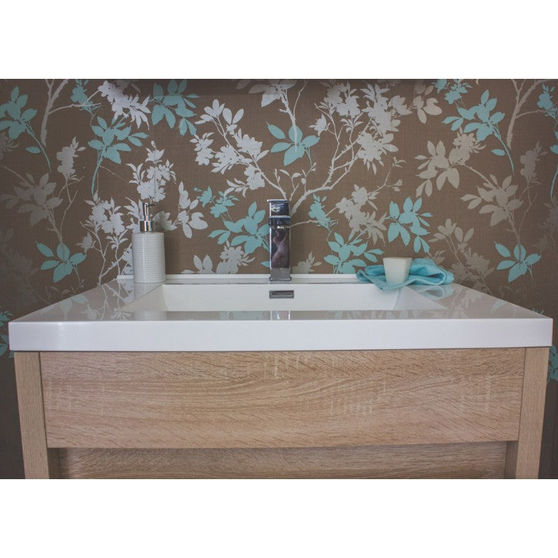 ALEXANDRA White Oak Wall - Hung Vanity Cabinet 760mm - Great Deal!
