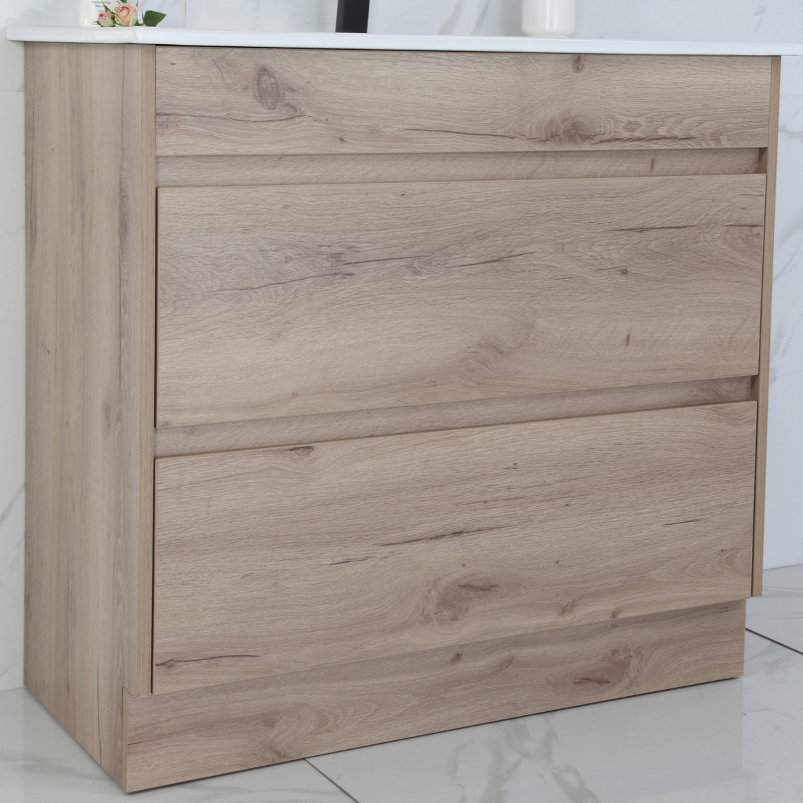 Get the Best MAX MDF Freestanding Vanity in Natural Oak - All Sizes Available