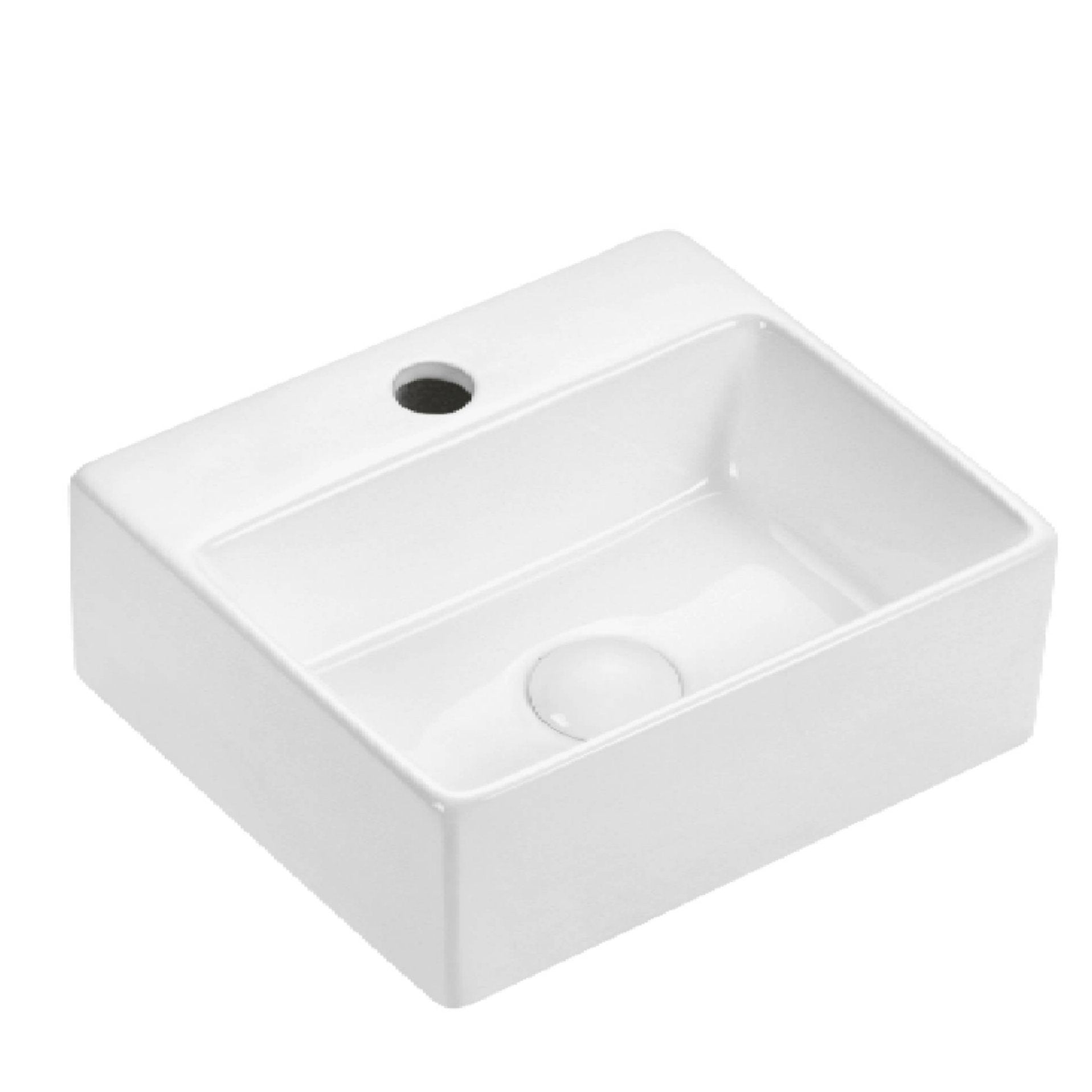 White Lexi Bathroom Basin - Compact 330 x 290mm Design
