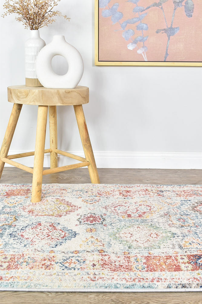 Stylish Grey Tile Runner Rug from Morocco Collection