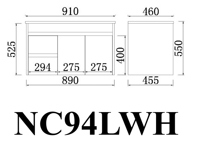 Poseidon Nova Grey Concrete Plywood Wall - Hung Vanity 900mm