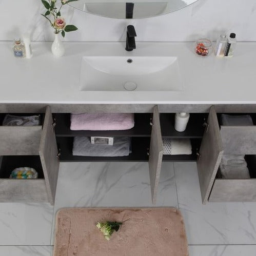 LOLA Grey Wall Hung Vanity - All Sizes Available