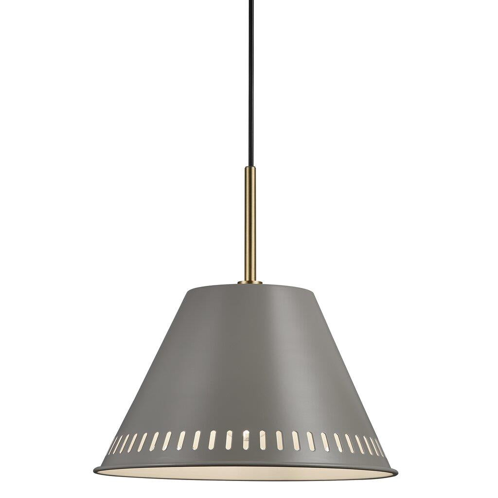 Industrial-Style Pine Black and Grey Pendant Light