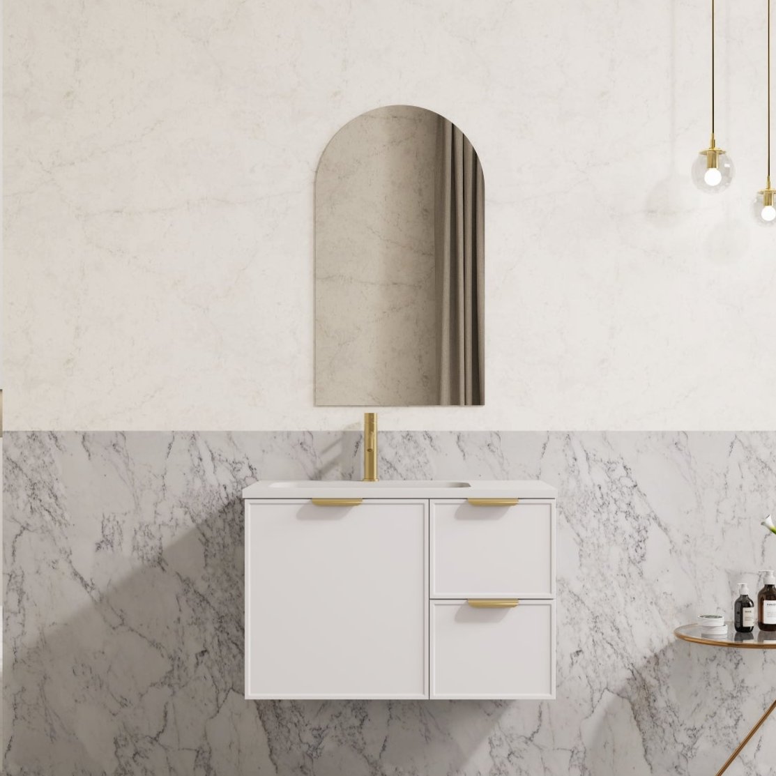Miami 750mm Wall Hung PVC Cabinet - Matte White (Hot Sale)