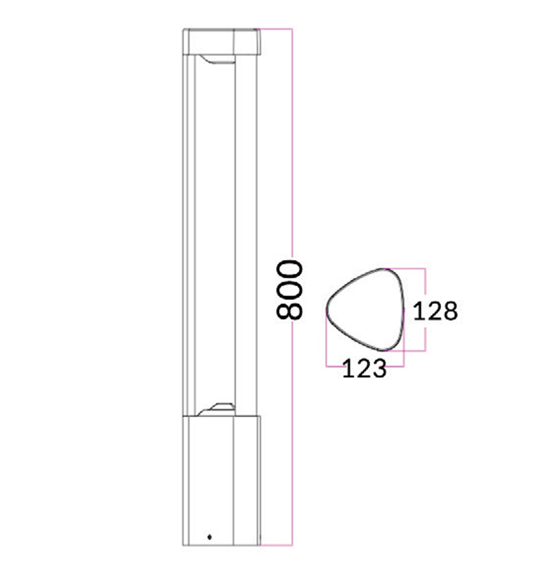 Hot Sale! Grey LED Surface Mounted Bollard Lights IP54