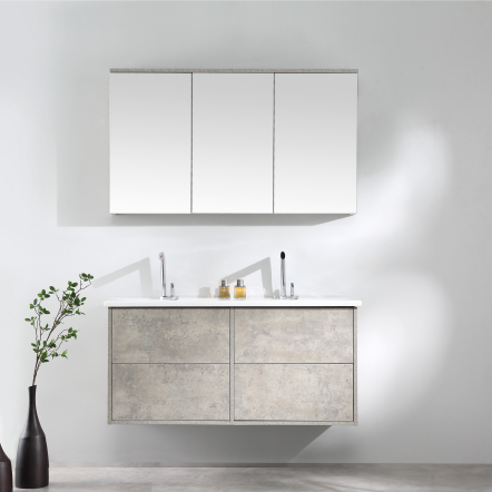 1200mm Gargano Wood Grain Wall-Hung Vanity with Modern Design